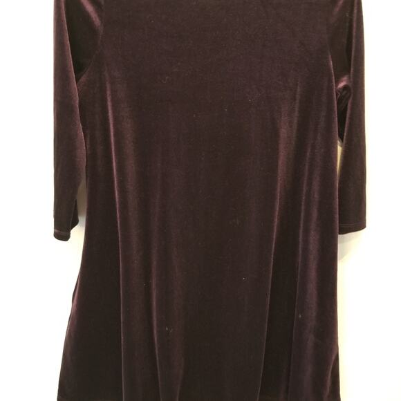 Agnes & Dora Purple Velvet Style Dress Stretch Pockets Size M - Picture 9 of 9